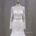 Longues manches See Through retour romantique mariage robe